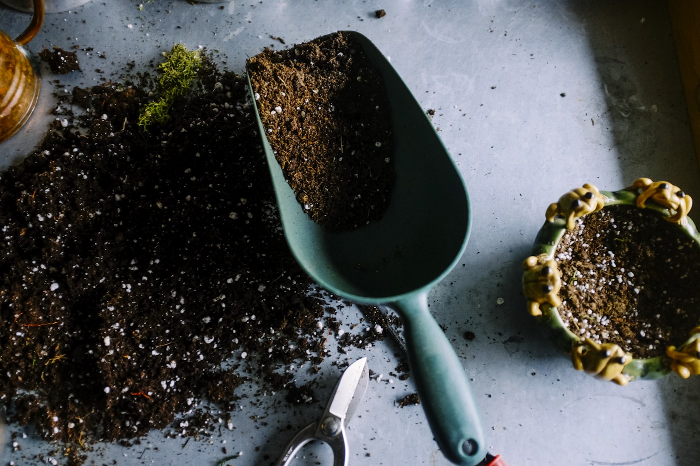 Gartenarbeit an Beet und Pflanzflächen